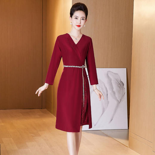 高贵优雅，婚礼时尚妈妈装喜婆婆婚宴礼服连衣裙LC-2263 商品图4