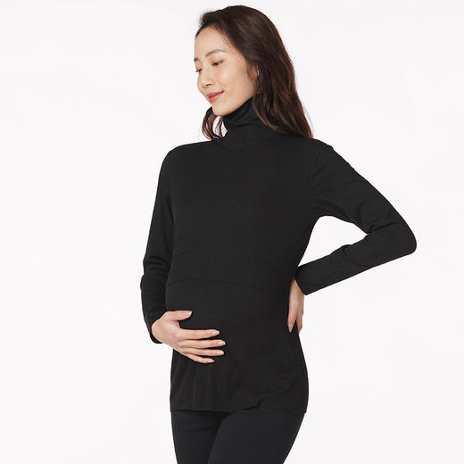 都市丽人轻暖5至15度女士发热纤维单件罗纹单面拉烫剪薄单件上衣保暖衣LW25A3 商品图0