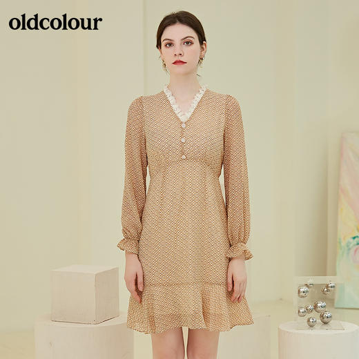 oldcolour2021秋季商场同款长袖连衣裙N32103266 商品图4