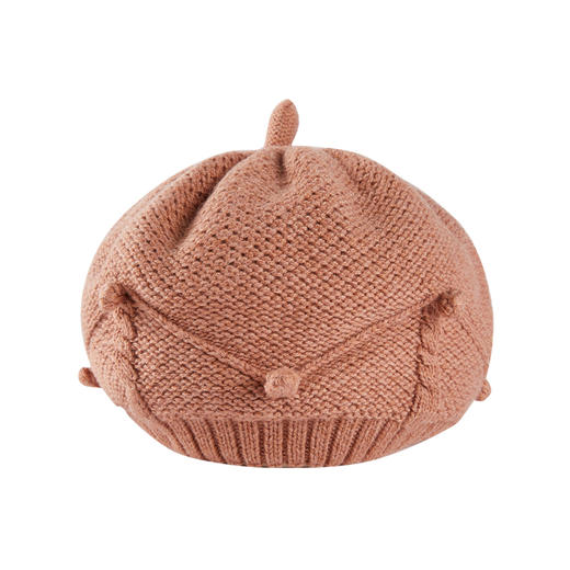 英氏儿童帽子女童针织帽秋冬款防寒保暖文艺风贝雷帽 商品图4