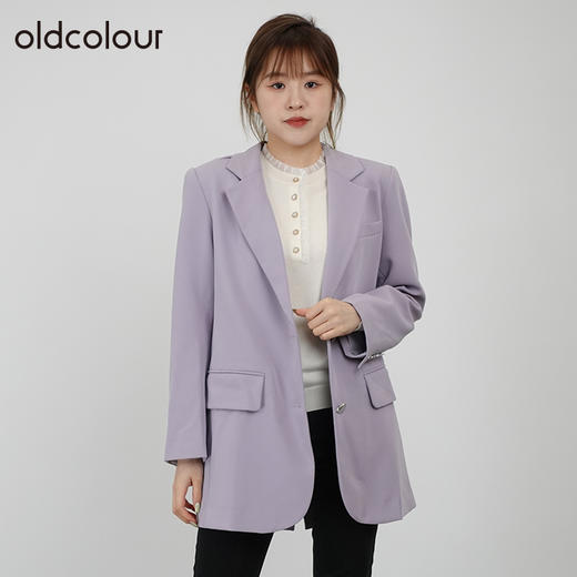 oldcolour春秋商场同款简约休闲宽松显瘦西装外套女N32048261 商品图0