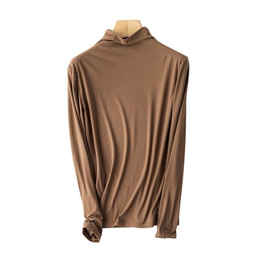 下架丨【59元3件】面膜打底衫丨 2022新款纯色半高领打底衫舒适透气 薄款面膜内搭简约修身显瘦长袖上衣女 商品图4