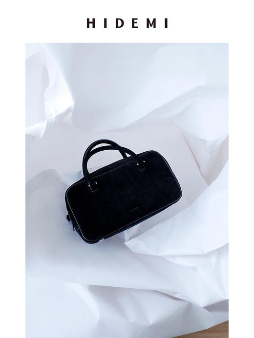 HIDEMI 麂皮波士顿双肩带小号 商品图7
