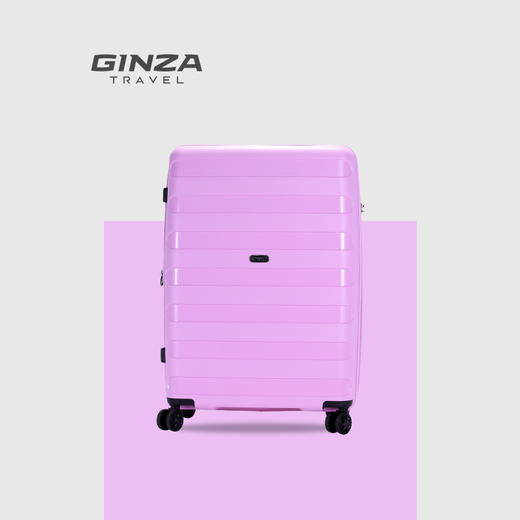 银座GINZATRAVEL耐磨防撞PP拉杆箱可扩展大容量拉链行李箱20寸24寸28寸万向轮结婚箱P-7012 商品图10