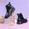【春节不打烊】Safiya/索菲娅  马丁靴2022冬季新潮英伦风厚底增高侧拉链机车皮靴 SF24116023 商品缩略图8