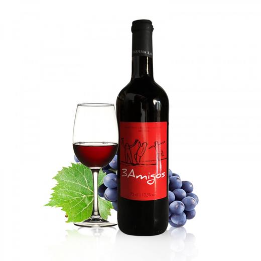 华喜好酒 三个朋友半干红葡萄酒 750ml 商品图3