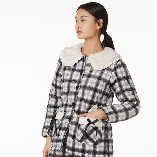 都市丽人舒适外出女士加厚夹棉套装贝贝绒夹棉加厚家居服长袖睡衣LH21K9 商品图1