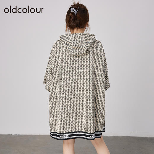 oldcolour2021秋商场同款l连帽蝙蝠袖时尚百搭斗篷卫衣N32042236 商品图3