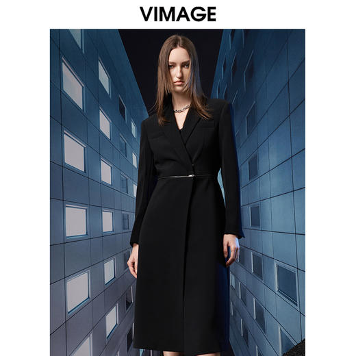 VIMAGE纬漫纪秋季新款时尚个性帅气可拆卸风衣外套V1804412 商品图5