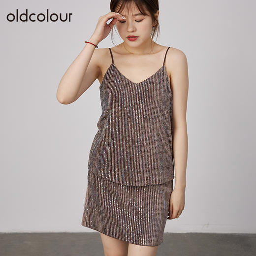 oldcolour秋商场同款高腰显瘦气质包臀半身裙N32061264 商品图2