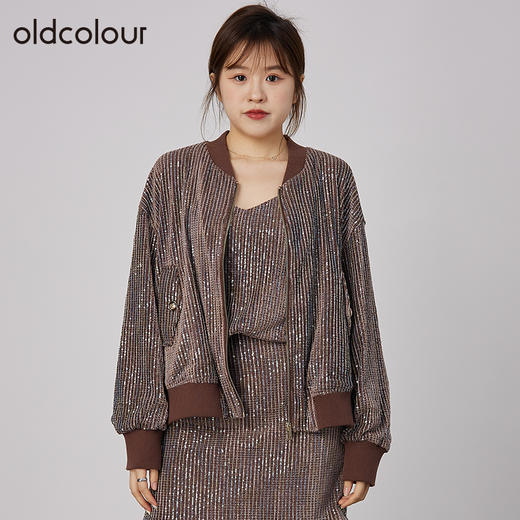 oldcolour秋商场同款纯色小个子休闲气质短外套女N32041233 商品图1