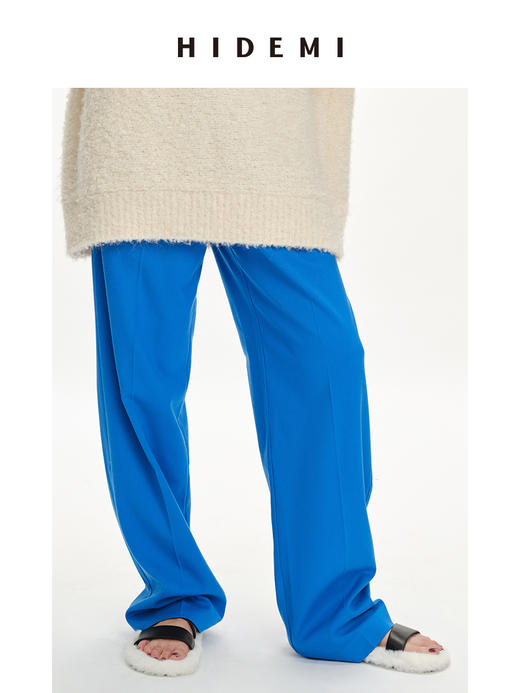 HIDEMI 浪漫冬日亮色系厚款阔腿裤 商品图9