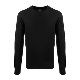 EMPORIO ARMANI 阿玛尼 男士羊毛圆领长袖针织衫 黑色 8N1M42 1M67Z 0999