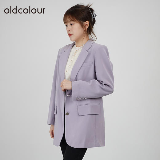 oldcolour春秋商场同款简约休闲宽松显瘦西装外套女N32048261 商品图2