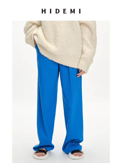 HIDEMI 浪漫冬日亮色系厚款阔腿裤 商品图10