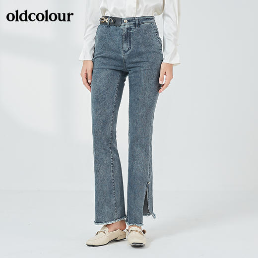 oldcolour2021秋季商场同款时尚潮流水洗牛仔裤女N32113204 商品图1