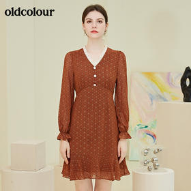 oldcolour2021秋季商场同款长袖连衣裙N32103266
