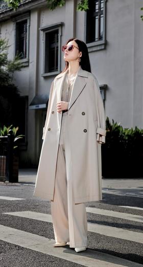 2楼L.MAIXIA露玛莉先羊毛混纺风衣2022年新款