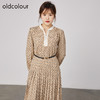 oldcolour2021秋商场同款法式气质长袖收腰连衣裙N32103247 商品缩略图0