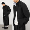CryingCenter 日系热血毛边立领黑色宽松廓形西装外套 垫肩可拆卸 商品缩略图2