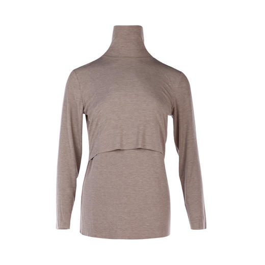 都市丽人轻暖5至15度女士发热纤维单件罗纹单面拉烫剪薄单件上衣保暖衣LW25A3 商品图3