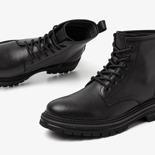 西遇马丁靴男款高帮冬季新款厚底复古潮流英伦风工装短靴子21925653 商品图3