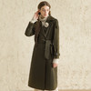 Famecoco范可儿大衣中长款收腰双排扣毛呢外套D178AC300 商品缩略图5