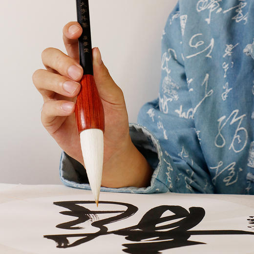 【庆学堂】大字斗笔 兼毫 出锋7厘米 写对联专用笔 春联福字斗方提斗大毛笔 大楷初学书法创作笔 商品图4