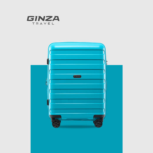 银座GINZATRAVEL耐磨防撞PP拉杆箱可扩展大容量拉链行李箱20寸24寸28寸万向轮结婚箱P-7012 商品图11