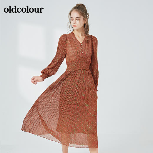 oldcolour2021秋季商场同款长袖连衣裙N32103202 商品图4