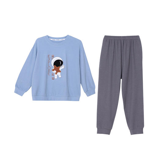 都市丽人眯雅佳舒适外出童装保暖面料套装舒绒家居料中家居服长袖睡衣JH29B2 商品图4