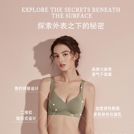 林小眠抱抱内衣，超值2件 穿出饱满胸型，Q弹柔软好舒服林小眠抱抱内衣 | 无钢圈，包裹承托力好，高弹无痕收副乳 商品图1
