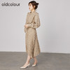 oldcolour2021秋商场同款的收腰显瘦气质不规则连衣裙N32103224 商品缩略图2