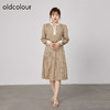 oldcolour2021秋商场同款法式气质长袖收腰连衣裙N32103247 商品缩略图1
