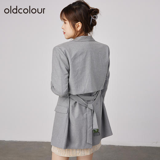 oldcolour春秋商场同款气质长袖休闲小子装外套女通勤N32048228 商品图3