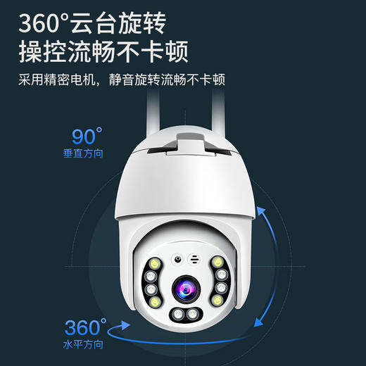 【2台组合】【日夜全彩球机O20+ 全场室内机 | 1080P高清】 智能夜视 | 声光报警 | 屋内屋外一起监控 | 小蚁APP 商品图5