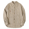 CryingCenter 椰咖灰条纹 洗水棉麻宽松长袖衬衫 哭喊中心 商品缩略图4
