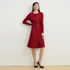 EITIE爱特爱冬季圆领收腰显瘦通勤连衣裙6807531（注意要干洗） 商品缩略图4