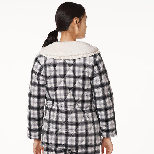 都市丽人舒适外出女士加厚夹棉套装贝贝绒夹棉加厚家居服长袖睡衣LH21K9 商品图2