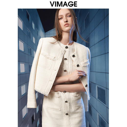  VIMAGE纬漫纪秋季新款时尚气质小香风短外套V1803428 商品图3