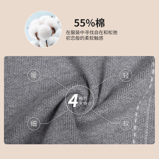 圣得西男士圆领套头保暖加厚毛衣中青年百搭潮流毛衫2362950903 商品图2