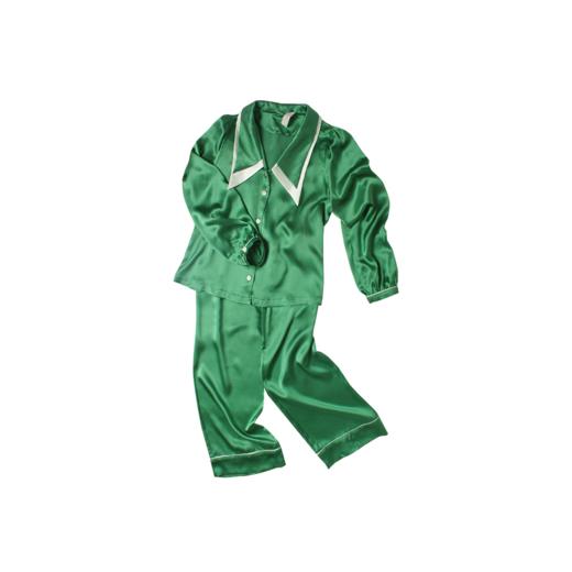 法式尖领泡泡袖 SANGLUO 19姆米桑蚕丝真丝睡衣【本商品不支持使用优惠券】 商品图1