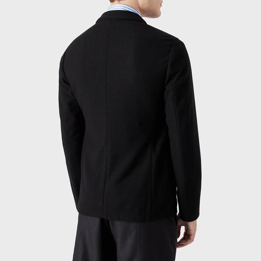 EMPORIO ARMANI 阿玛尼 男士羊绒休闲长袖西装外套 黑色 H31G37 C1055 999 商品图2