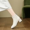ZHR裸靴女2024年秋冬方头粗跟爆款小短靴时通勤尚百搭瘦瘦靴 A-3348 商品缩略图4