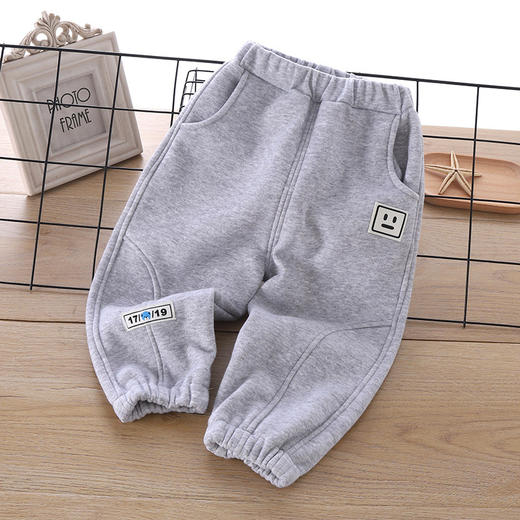 【限时特惠 加绒加厚】儿童运动裤休闲裤秋冬新款童裤棉卫裤中小童男裤韩版潮流加绒 商品图9