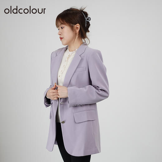 oldcolour春秋商场同款简约休闲宽松显瘦西装外套女N32048261 商品图1