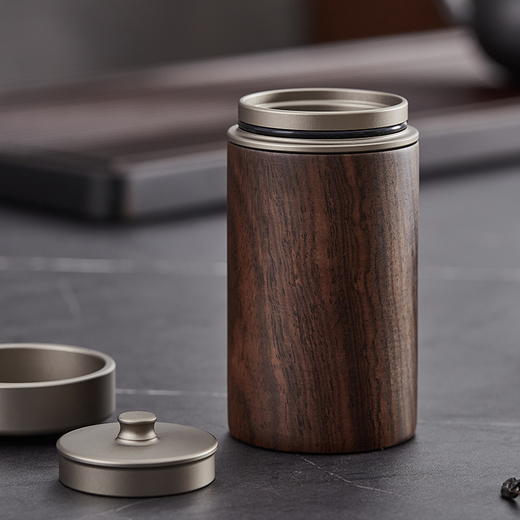 初心| 黑檀茶叶罐整木 商品图3