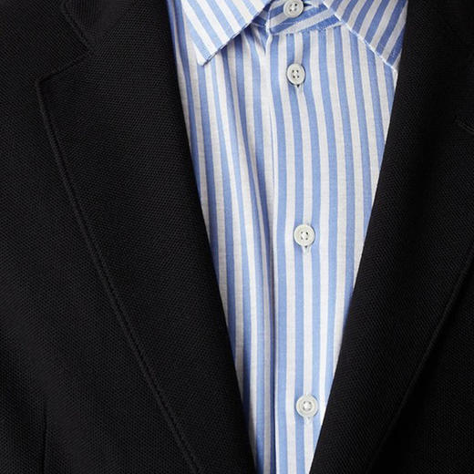 EMPORIO ARMANI 阿玛尼 男士羊绒休闲长袖西装外套 黑色 H31G37 C1055 999 商品图3