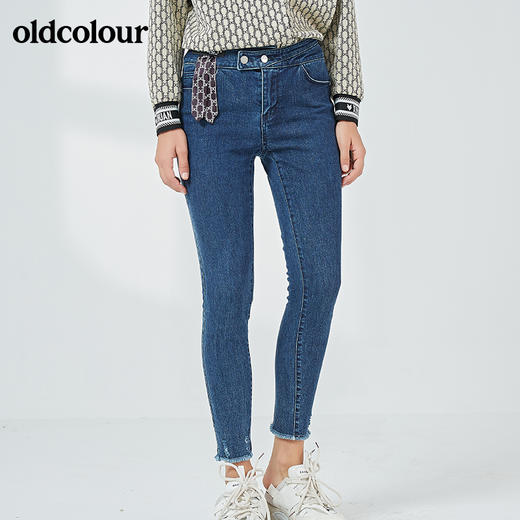 oldcolour2021秋季商场同款时尚显瘦水洗牛仔裤女N32113201 商品图4