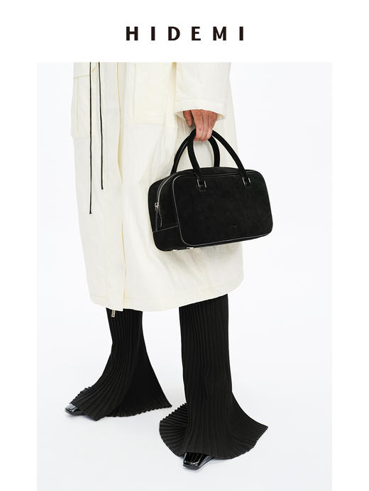 HIDEMI 麂皮波士顿双肩带小号 商品图4